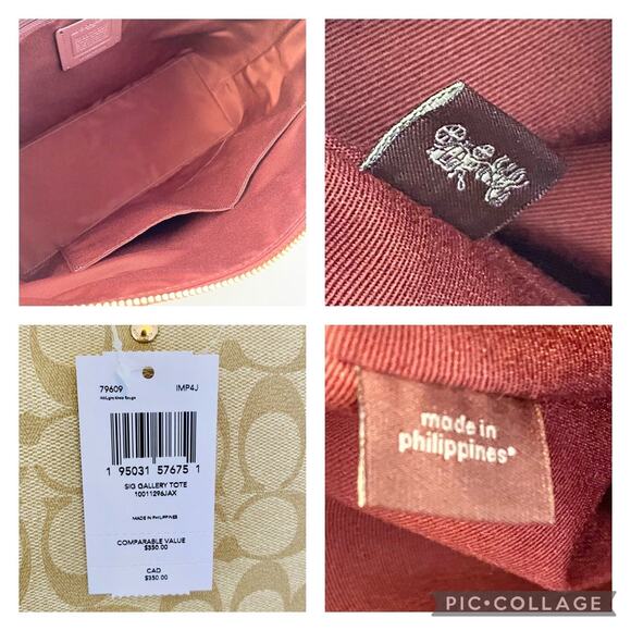 Coach Gallery Tote In Signature Canvas - Picture 8 of 9